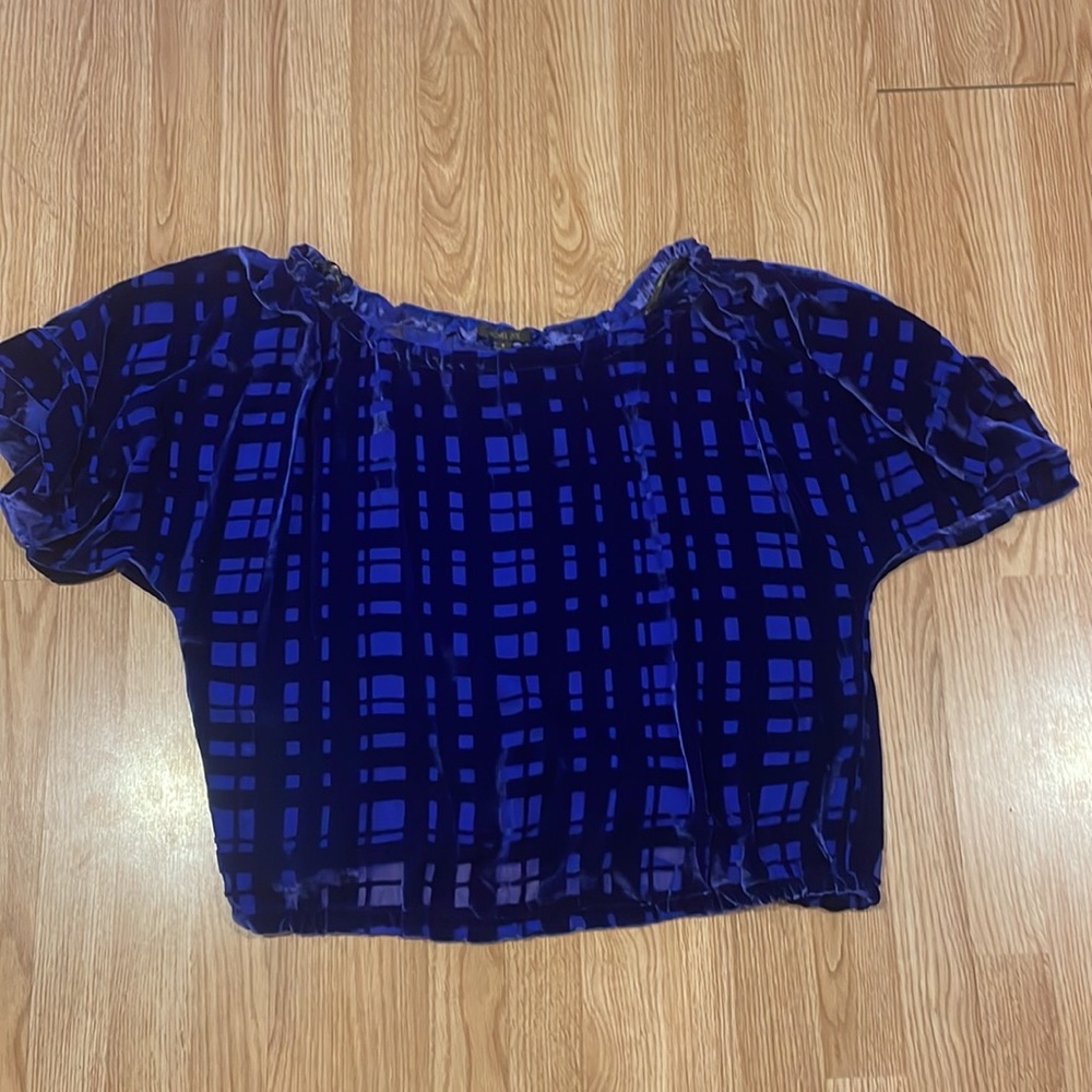 Rachel Zoe velvet blouse